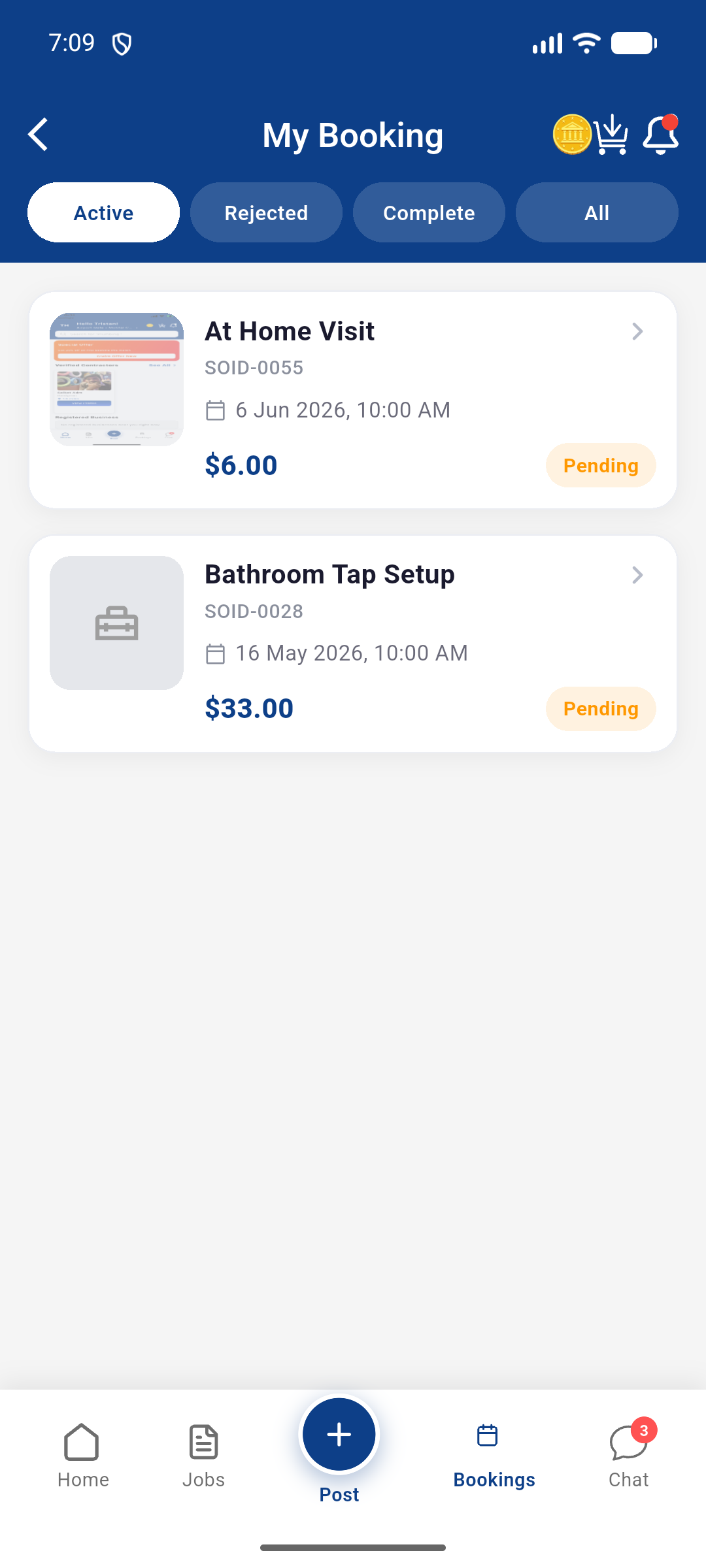 HMSRVC app — track movers, cleans and junk removal bookings live