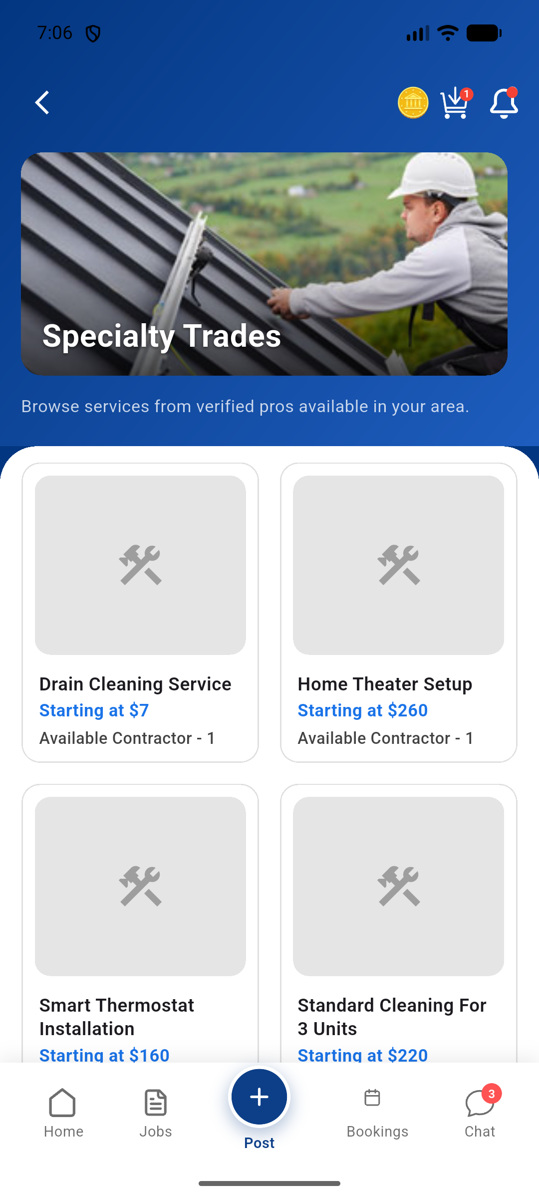HMSRVC app — browse move-in services for buyers